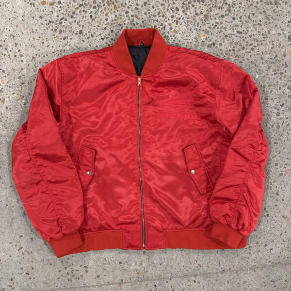 Red stain bomber oversize