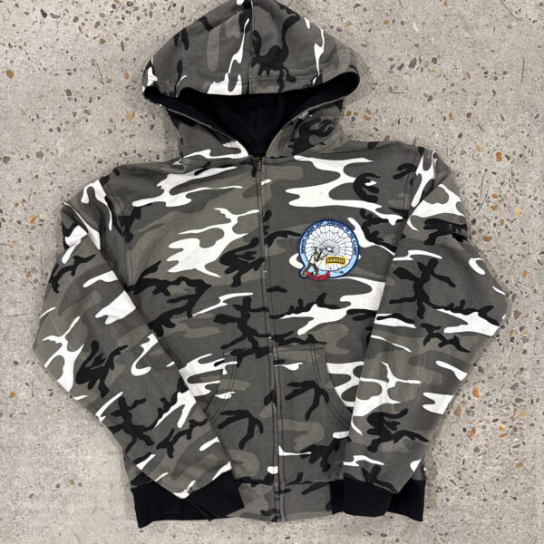 Snow camo zip hoodie
