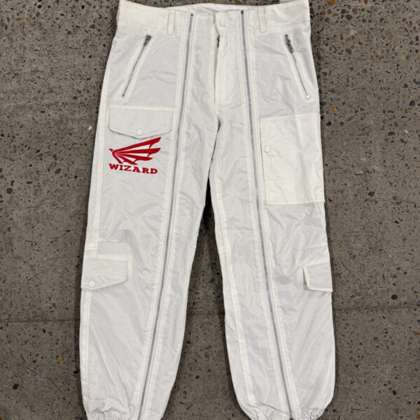 White bomber pants